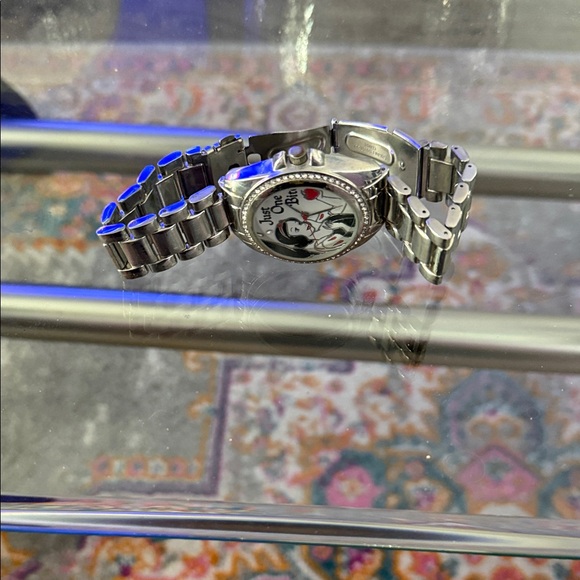 Disney Silver Watch with Engraved Design - Picture 3 of 5
